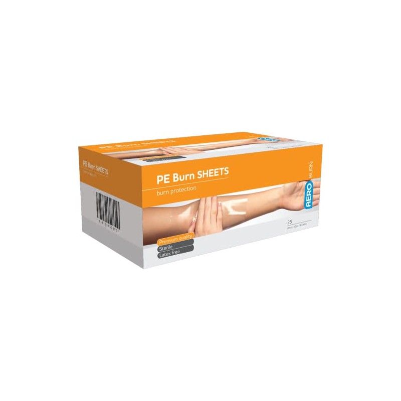 Aero Healthcare AeroBurn Polythylene Burn Sheet 20 x 20cm, 25