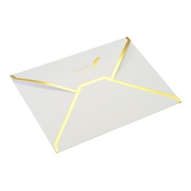 PATIKIL 20 Pcs B6 Envelopes v Flap Invitation Envelopes Business Envelopes Gold Border Style Wedding Birthday White