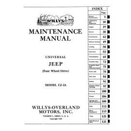 1945 - 1949 Jeep Willys CJ-2A Maintenance Manual