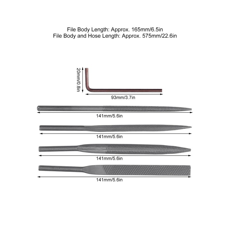 Pneumatic Reciprocating File Smooth 5mm Stroke Alloy Steel Air Body