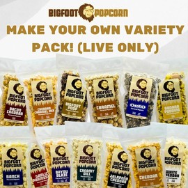 [LIVE EXCLUSIVE] Build Your Own Variety Pack - Pick 5 Bags - No Limit Per Flavor - Vegan Options - Gluten Free Options - NON GMO CORN- Bigfoot Popcorn
