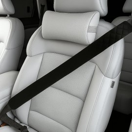 Liqqlex 25.5 Inch Extra Long Car Seat Belt Covers, Soft and Comfortable Harness Pad for Adults and Kids, Long-Lasting Fabric Material Easy to Install Universal Fit for Cars Trucks SUV, Black