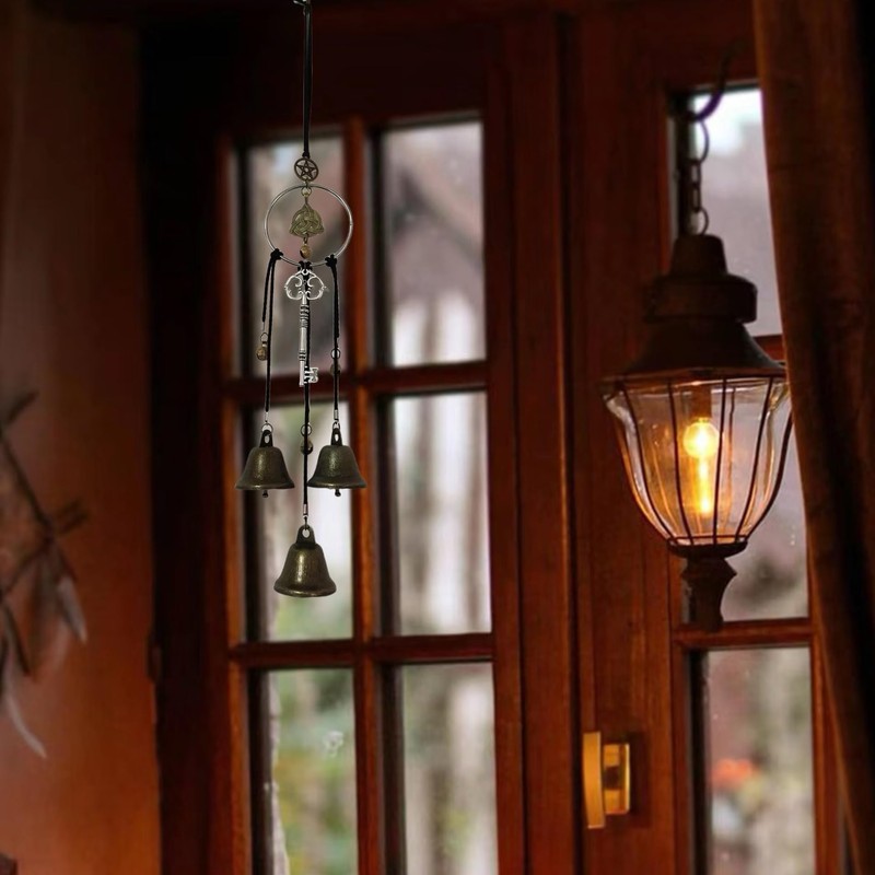 Witch Bells,Witches Bells for Home Protection,Handcrafted Witchcraft Decor,Decorative Wind Chimes