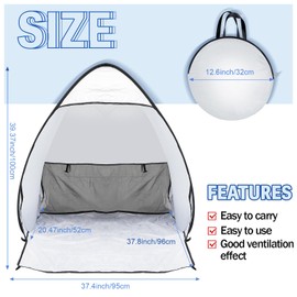 Windyun 1 Piece Portable Paint Tent Spray Paint Tent for Spray Painting Small Paint Tent Foldable Spray Tents with 8 Tent Pegs for Staining DIY Art Craft Project Tool Painting Station Furniture