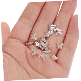 Parliky 20pcs Butterfly Nail Charms with Glitter Rhinestones Acrylic Nail Art Accessories Designs for Parties Weddings and Special Occasions