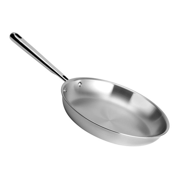 Misen 10 Inch Stainless Steel Full Clad Frying Pan - 5 Ply Professional Cookware - Induction Compatible