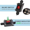 IP67 Waterproof Inline Switch with Red Light Rocker Button, On
