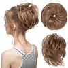 Messy Hair Bun Hair Pieces Curly Synthetic Updo Fake Scrunchies Ponytail Extension for Women (12/24#, 20CM)