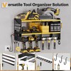 Spampur Large Power Tool Organizer Wall Mount with Charging Station,