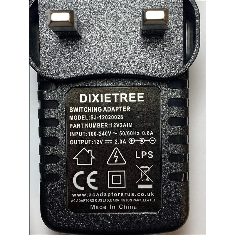Replacement for 12V 2A AC-DC Adaptor Charger for HYPA Play14