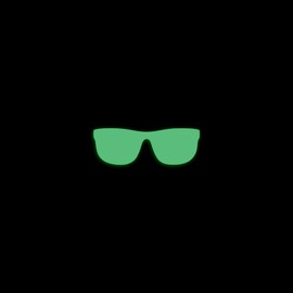 Aviator Sunglasses Shades Cool Style 3 Glow in The Dark Sticker Decal for Phone Tablet Laptop Car Truck Window | 2" Sticker | Green