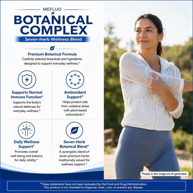 Botanical Complex Seven-Herb Wellness Blend 60 Capsules Supplement