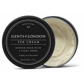 Gents of London Tek Cream, Medium Hold, Subtle Shine, Shape & Thickening, Gift For Men 75g