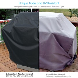 UNICOOK Heavy Duty Waterproof Barbecue Gas Grill Cover, 75-inch XX-Large BBQ Cover, Special Fade and UV Resistant, Durable and Convenient, Fits Grills of Weber Char-Broil Nexgrill Brinkmann and More