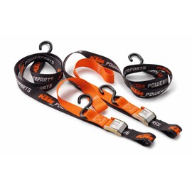 Premium KTM Soft Tie Down Set with Hooks (2 Pack), U6910046, Features Coated Steel Hooks and Soft Tie Loops