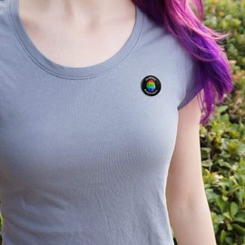 Celebrate Neurodiversity Brain Autism Rainbow Spectrum Pinback Button Pin Badge - 2.25" Diameter