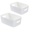 Bgfuni 2pcs Plastic Storage Baskets, Storage Boxes, Plastic Organizer Baskets