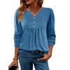 Zeagoo Womens Tops Casual Oversized Tshirts Pleated Henley V-Neck Shirts