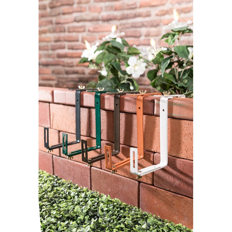Xclou Flower Box Holder Without Drilling, Balcony Box Holder, Hooks