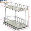 Simple Houseware 2-Tier Spice Rack Slide Out Wire Basket Drawer