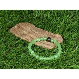 ZILALI Crystal Gemstone Beaded Bracelet, Natural 8mm Stone Bracelet for Women or Men Reiki Chakra Crystal Healing Bracelet Boxed Gift Green Cat's Eye Moonstone