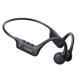 LOBKIN Bone Conduction Sports Music Calling Earphone for V6.0 Waterproof IPX-6 Earhook ENC Noise Cancelling Dual Device Modecolor: Black, model number: X28