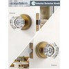 SORWDUERM Antique Brass Door Knobs Crystal Door Knob Passage Door