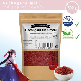 Asiafoodland Gochugaru Large Pack Chili Powder for Kimchi Red Pepper Powder, 1 Pack (1 x 500 g)