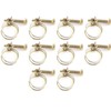 Akozon 10pcs Adjustable Double Wire Hose Clips, Stainless Steel Water
