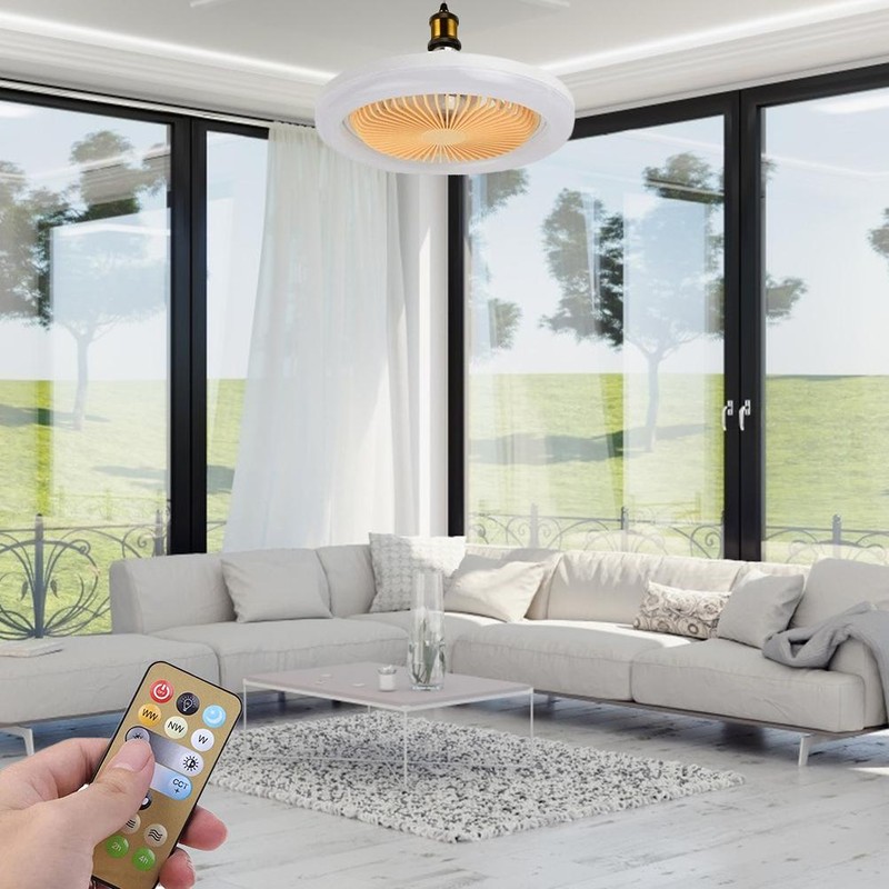 Ceiling Fans with Lighting 30W Dimmable Fan Lamp Modern Smart