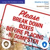 Please Break Down Boxes Before Placing in Dumpster Sign, 10x7
