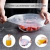 12 pcs Tapas Elásticas de Silicona（6 Redondos Y 6 Cuadrados）,