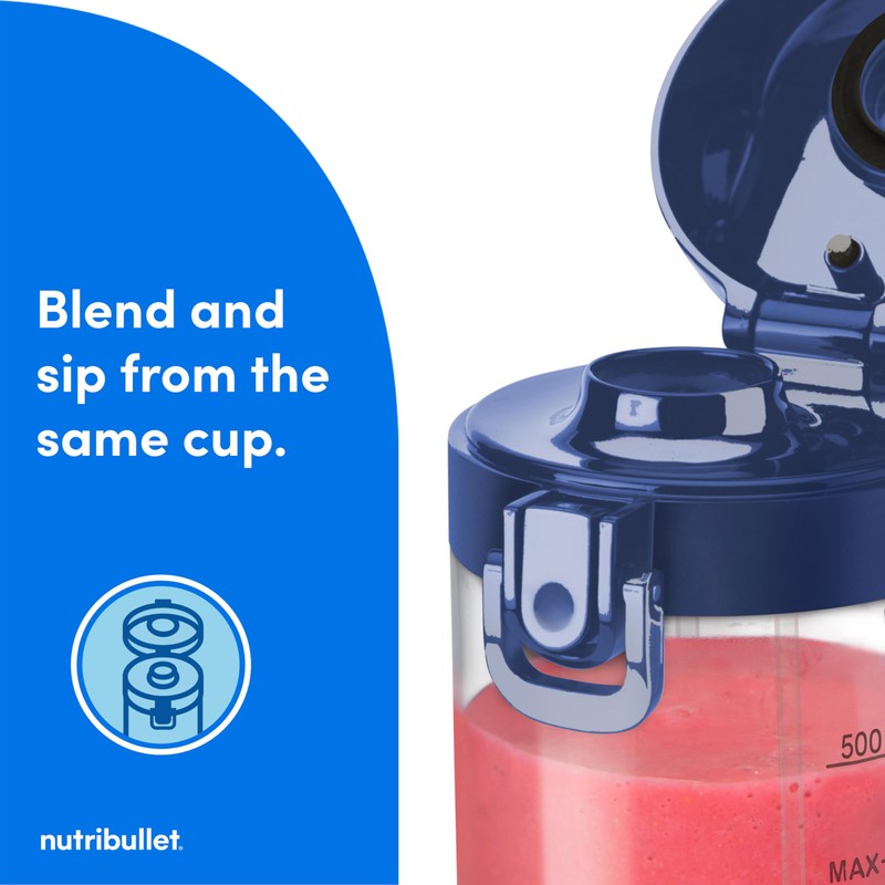 nutribullet Portable Blender, Cordless, 20oz Vessel, Personal Blender, USB-C Rechargeable,
