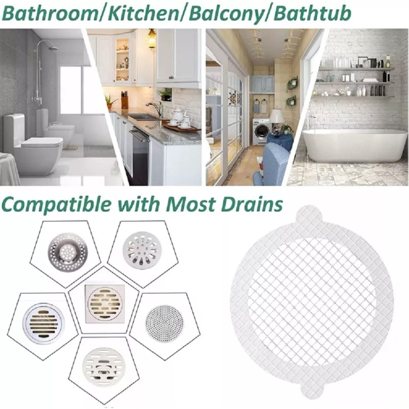 TIKA 25 Pcs Disposable Drain Hair Catcher Set - Shower