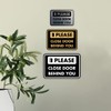 Classic Framed Please Close Door Behind You Sign (Blue) -