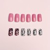 Leopard Press on Nails Medium Square Fake Nails with Designs