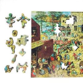 Wooden Jigsaw Puzzle for Adults with Uniquely Shaped Pieces - Made in USA by FoxSmartBox - 300 Pieces - Children's Games
