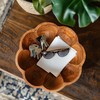 Wooden Bowl for Kitchen Counter, Decorative Fruit Bowl, Teak Wood