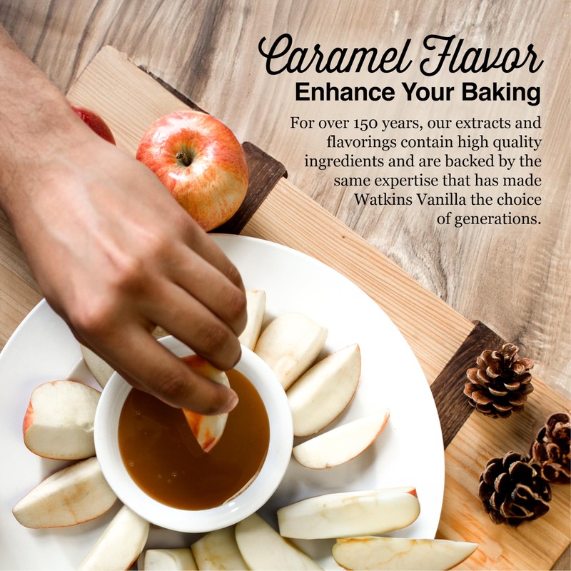 Watkins Caramel Flavor, 2 oz. Bottles, Pack of 6 (Packaging