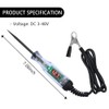 Car Voltage Tester Pen with Alligator Clip,DC 3-48V Test Light