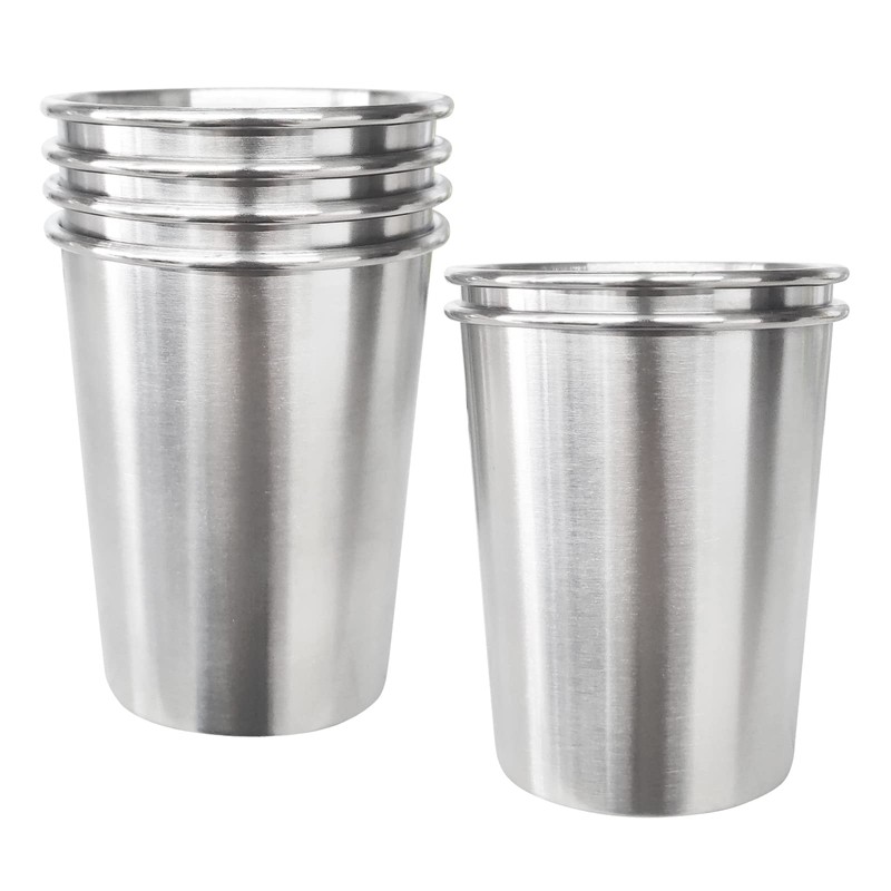 YOLCAR 6 Pack 8 oz Stainless Steel Kids Cups, Children's