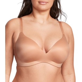 Victoria's Secret Infinity Flex Perfect Shape Bra, Push Up, Full Coverage, Wireless, Bras for Women, Beige(38DDD)