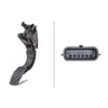 HELLA 6PV 009 978-811 Sensor, accelerator pedal position - for