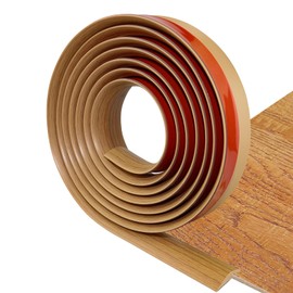 Floor Transition Strip Self Adhesive Carpet & Flooring Transitions Edging Trim Strip PVC Threshold Transitions Suitable for Threshold Height Less Than 5mm (10Ft, Wood Grain Light Brown-New)