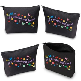 Olivi Makeup Bag Olivi Fans Gift Singer Cosmetic Bag for Girls Music Lover Gift (It’s Brutal Out here ku)