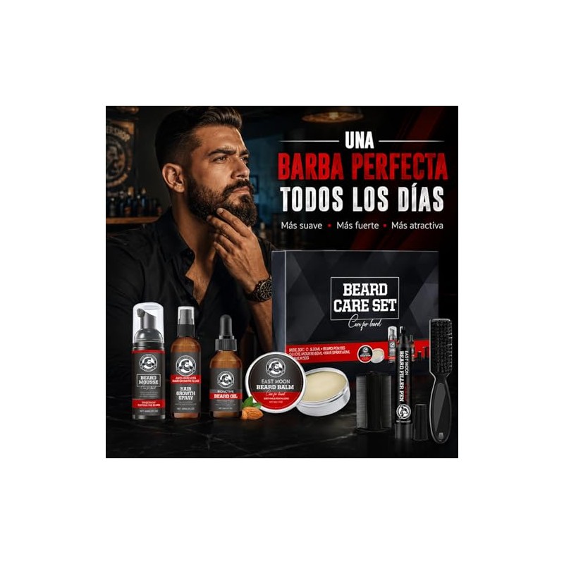 Kit Barba para Hombre 7 en 1,Kit Para Barba para