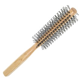 Gatuida Blow Drying Comb Small Round Brush for Women Wooden Roller Hair Brush for Effortless Styling for Curly Hair Blow Drying Compact Design for Home Use