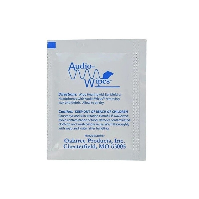 Oaktree Audiowipes Singles 100 Count