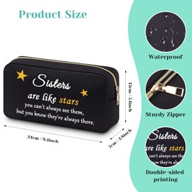 Birthday Gifts for Sister Cosmetic Bag Friendship Gifts for Sister Friend Sisters Gifts from Sister Makeup Bag Best Sister Gift Ideas Unique Gifts for Sister Christmas Graduation Gift for Sister