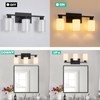 Bathroom Light Fixtures, 3 Lights Matte Black Vanity Light with